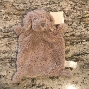 Elegant baby BROWN PUPPY FLAT SECURITY BLANKET